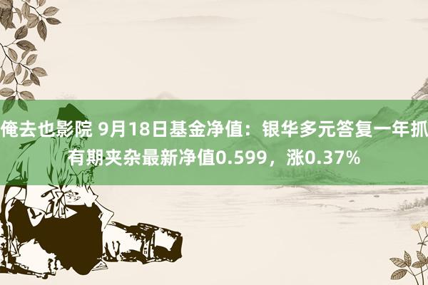 俺去也影院 9月18日基金净值：银华多元答复一年抓有期夹杂最新净值0.599，涨0.37%