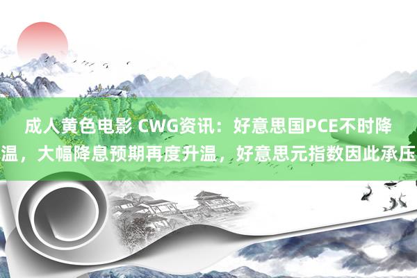 成人黄色电影 CWG资讯：好意思国PCE不时降温，大幅降息预期再度升温，好意思元指数因此承压