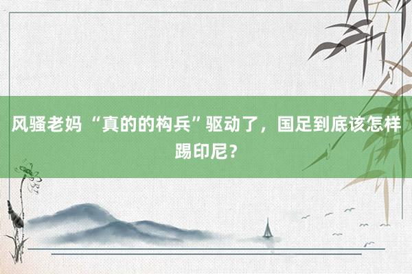 风骚老妈 “真的的构兵”驱动了，国足到底该怎样踢印尼？