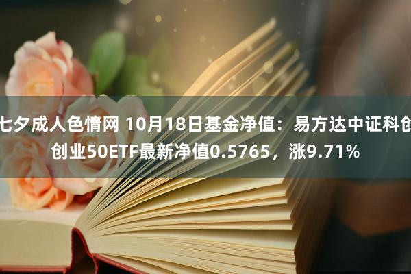 七夕成人色情网 10月18日基金净值：易方达中证科创创业50ETF最新净值0.5765，涨9.71%