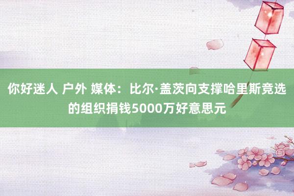 你好迷人 户外 媒体：比尔·盖茨向支撑哈里斯竞选的组织捐钱5000万好意思元