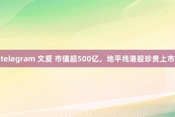 telegram 文爱 市值超500亿，地平线港股珍贵上市