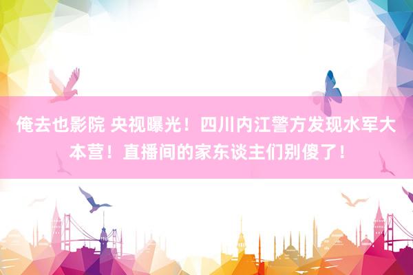 俺去也影院 央视曝光！四川内江警方发现水军大本营！直播间的家东谈主们别傻了！