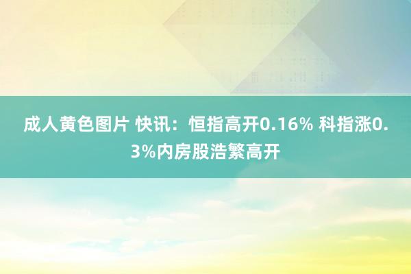 成人黄色图片 快讯：恒指高开0.16% 科指涨0.3%内房股浩繁高开