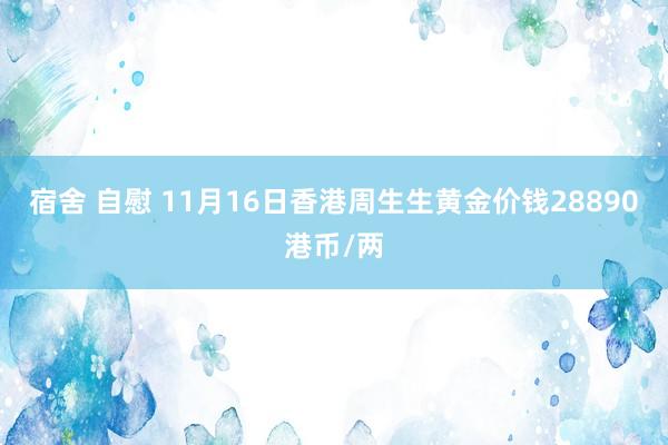 宿舍 自慰 11月16日香港周生生黄金价钱28890港币/两