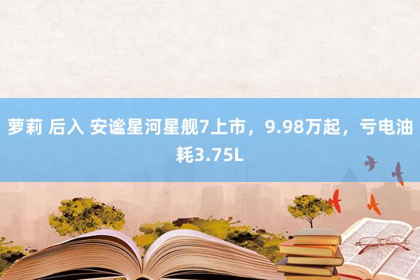 萝莉 后入 安谧星河星舰7上市，9.98万起，亏电油耗3.75L