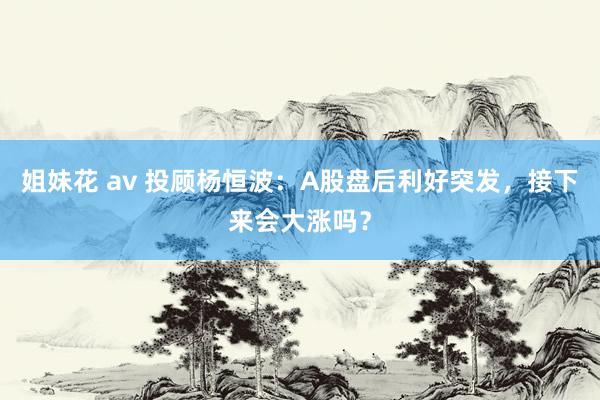 姐妹花 av 投顾杨恒波：A股盘后利好突发，接下来会大涨吗？