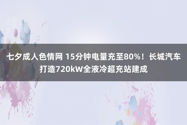 七夕成人色情网 15分钟电量充至80%！长城汽车打造720kW全液冷超充站建成