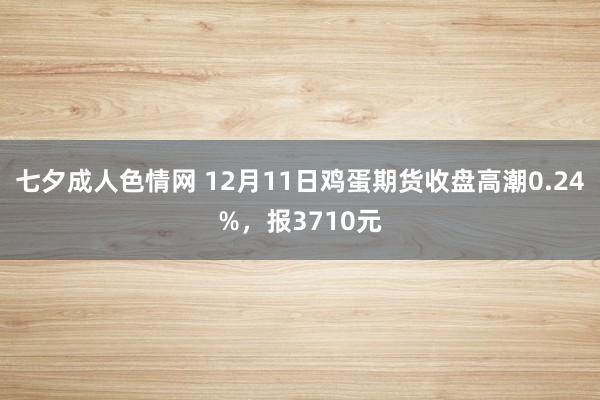 七夕成人色情网 12月11日鸡蛋期货收盘高潮0.24%，报3710元