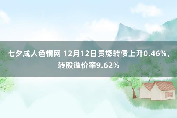 七夕成人色情网 12月12日贵燃转债上升0.46%，转股溢价率9.62%