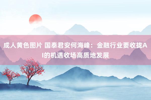 成人黄色图片 国泰君安何海峰：金融行业要收拢AI的机遇收场高质地发展