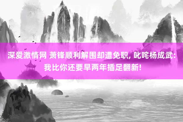 深爱激情网 萧锋顺利解围却遭免职， 叱咤杨成武: 我比你还要早两年插足翻新!