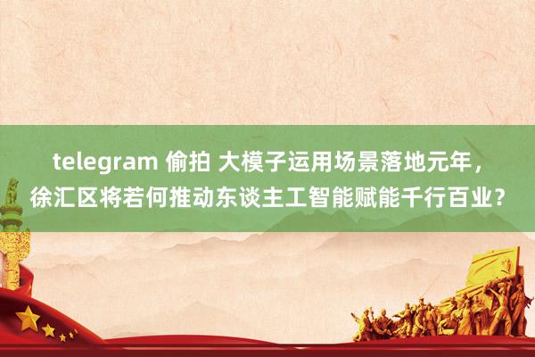 telegram 偷拍 大模子运用场景落地元年，徐汇区将若何推动东谈主工智能赋能千行百业？