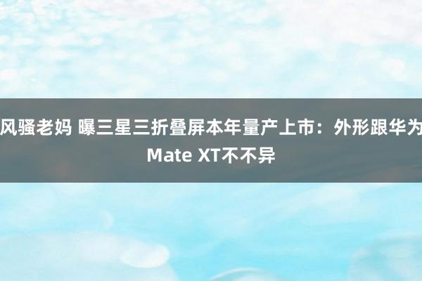 风骚老妈 曝三星三折叠屏本年量产上市：外形跟华为Mate XT不不异